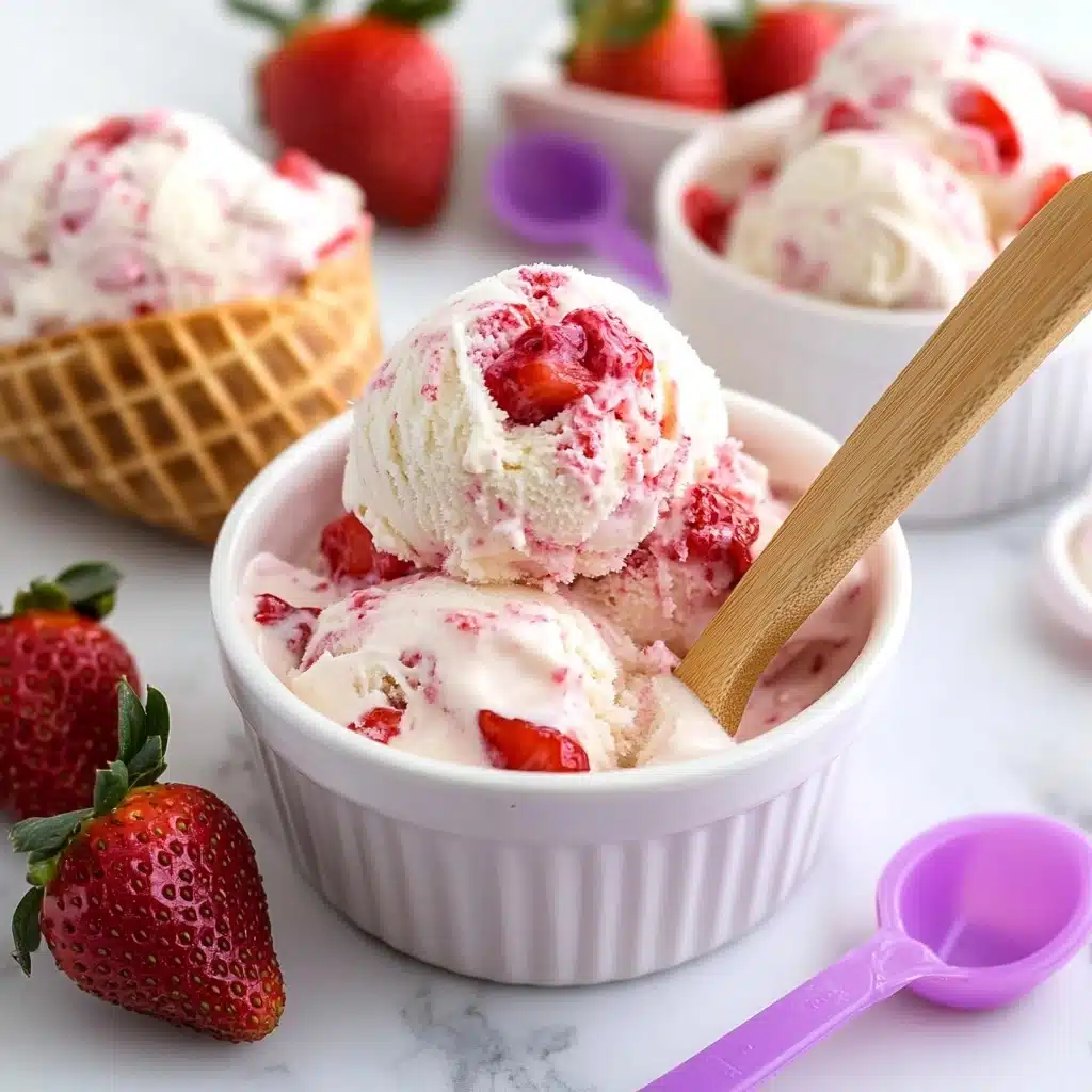 No Churn Strawberry Ice Cream Recipe - Recipe Image