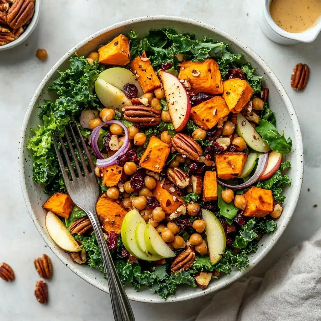 Sweet Potato Kale Salad with Maple Mustard Dressing Recipe - Recipe Image