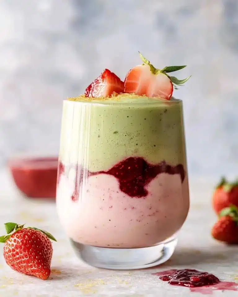 Iced Strawberry Milk Matcha Latte Recipe