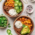 Sweet Potato Beef Bowl with Cottage Cheese Recipe