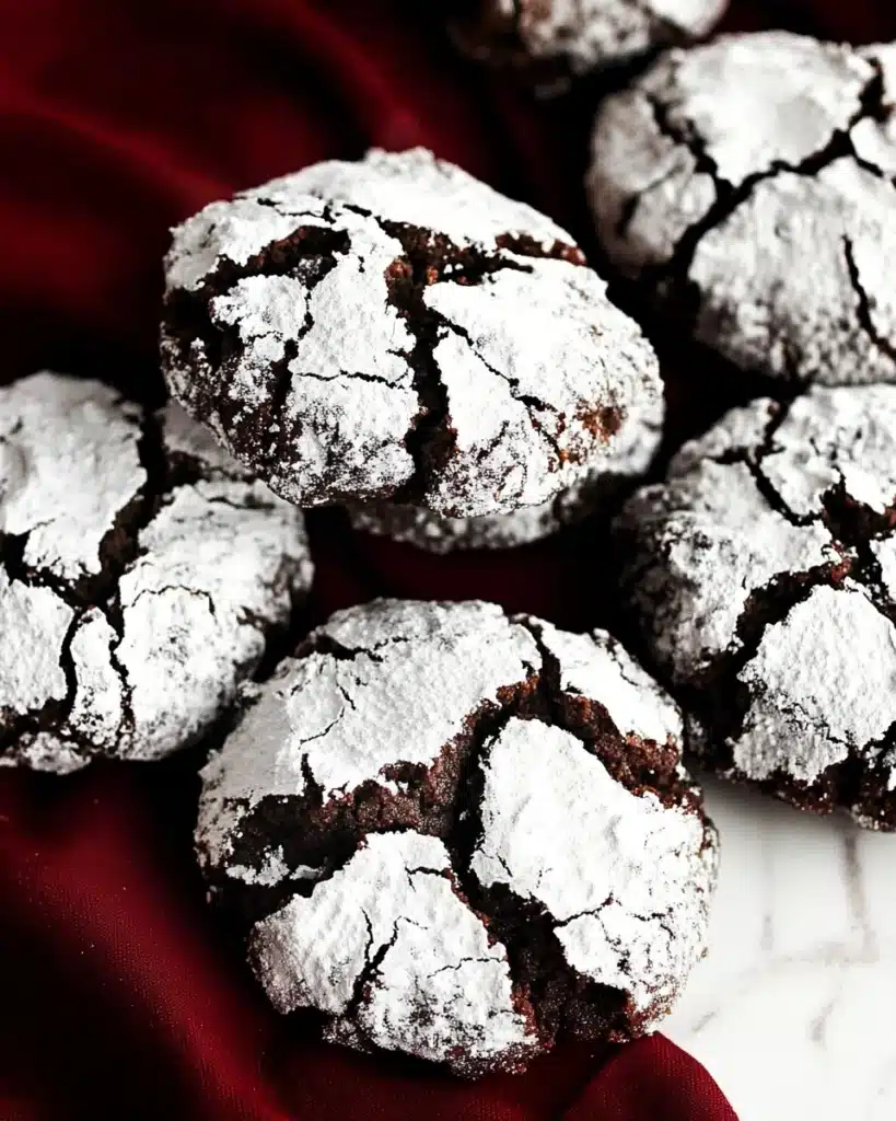 Double Chocolate Crinkle Cookies Recipe