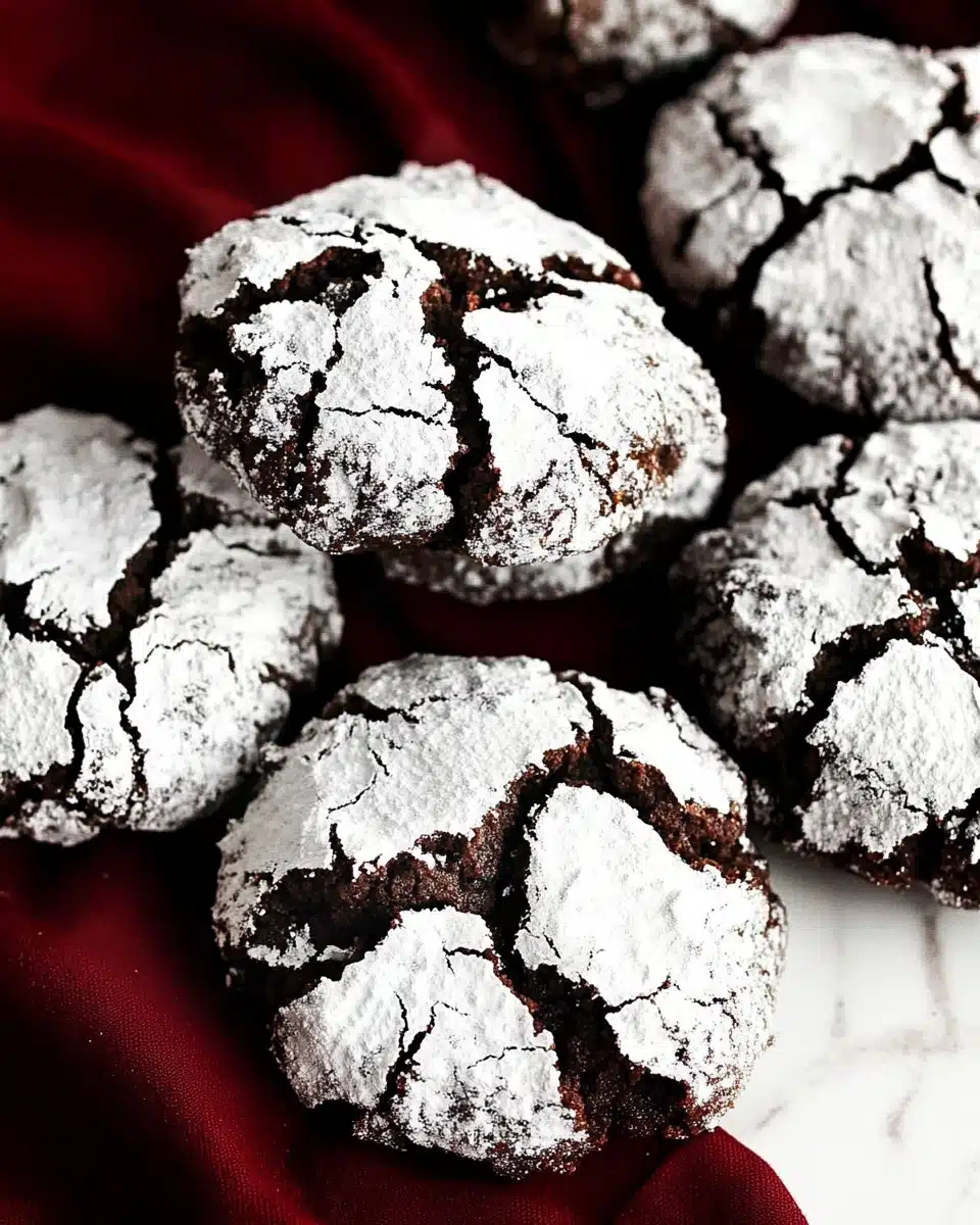 Double Chocolate Crinkle Cookies Recipe
