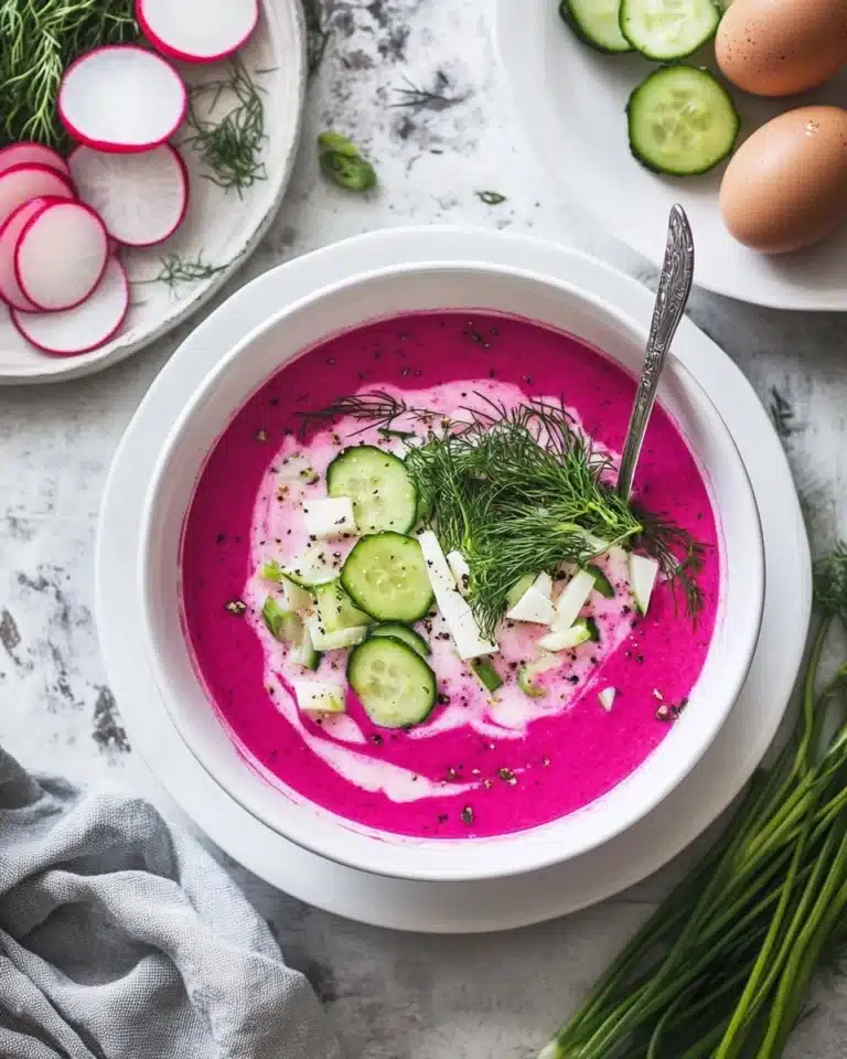 10-Minute Cold Beet Soup (Cold Borscht) Recipe