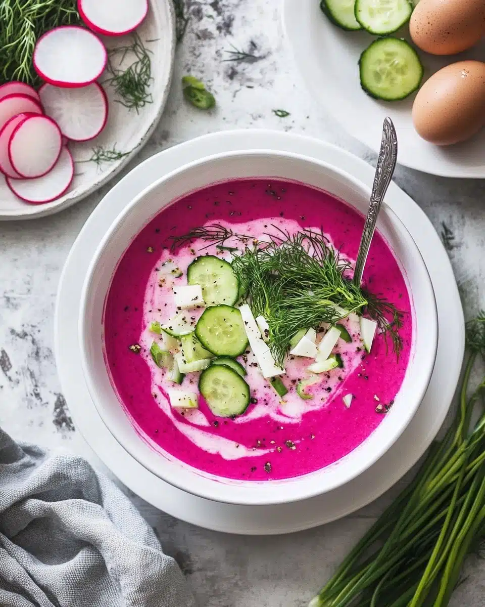 10-Minute Cold Beet Soup (Cold Borscht) Recipe