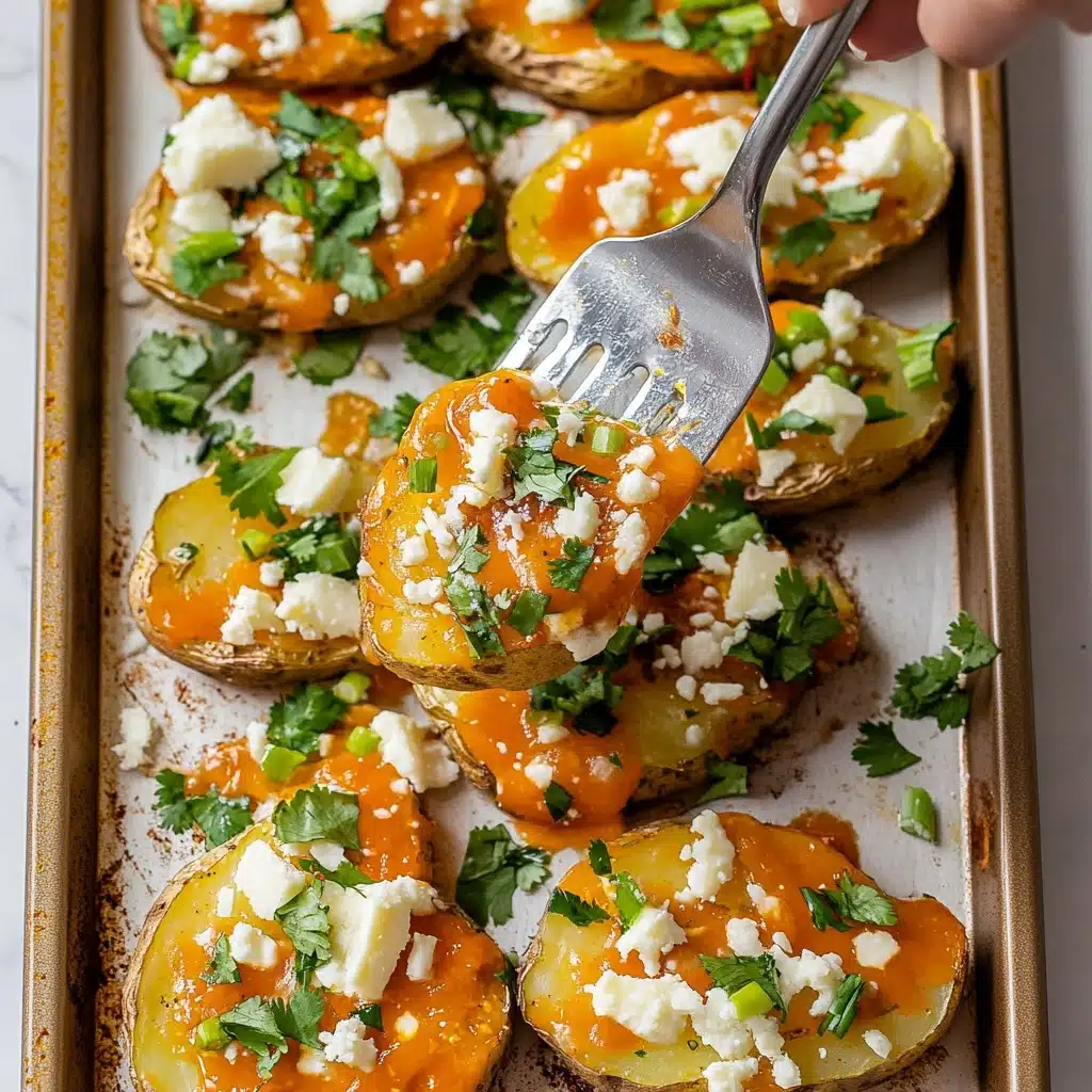 Crispy Buffalo Wing Smashed Potatoes Recipe - Recipe Image