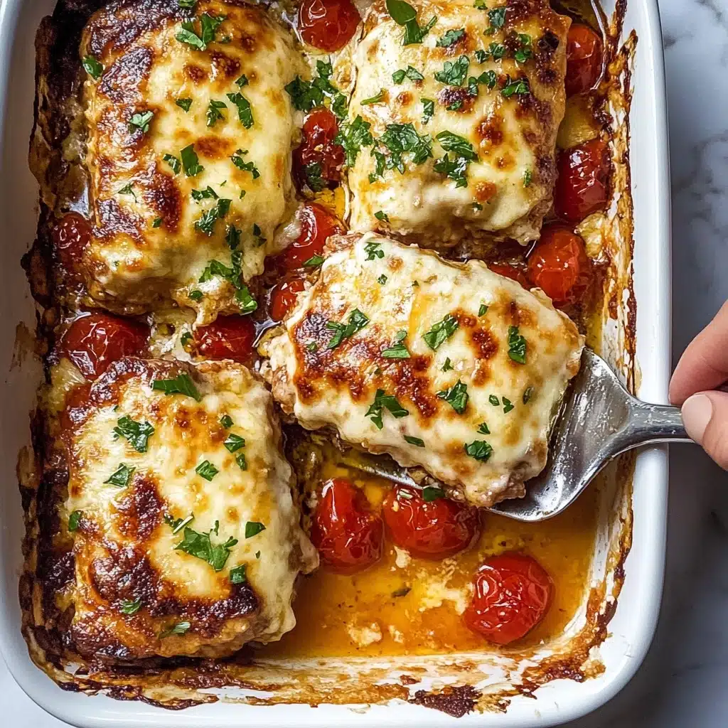 Pesto Baked Chicken with Tomatoes and Mozzarella Recipe - Recipe Image