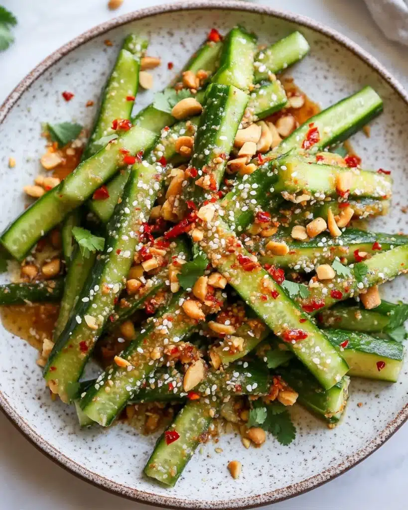Peanut & Chili Oil Cucumber Salad Recipe