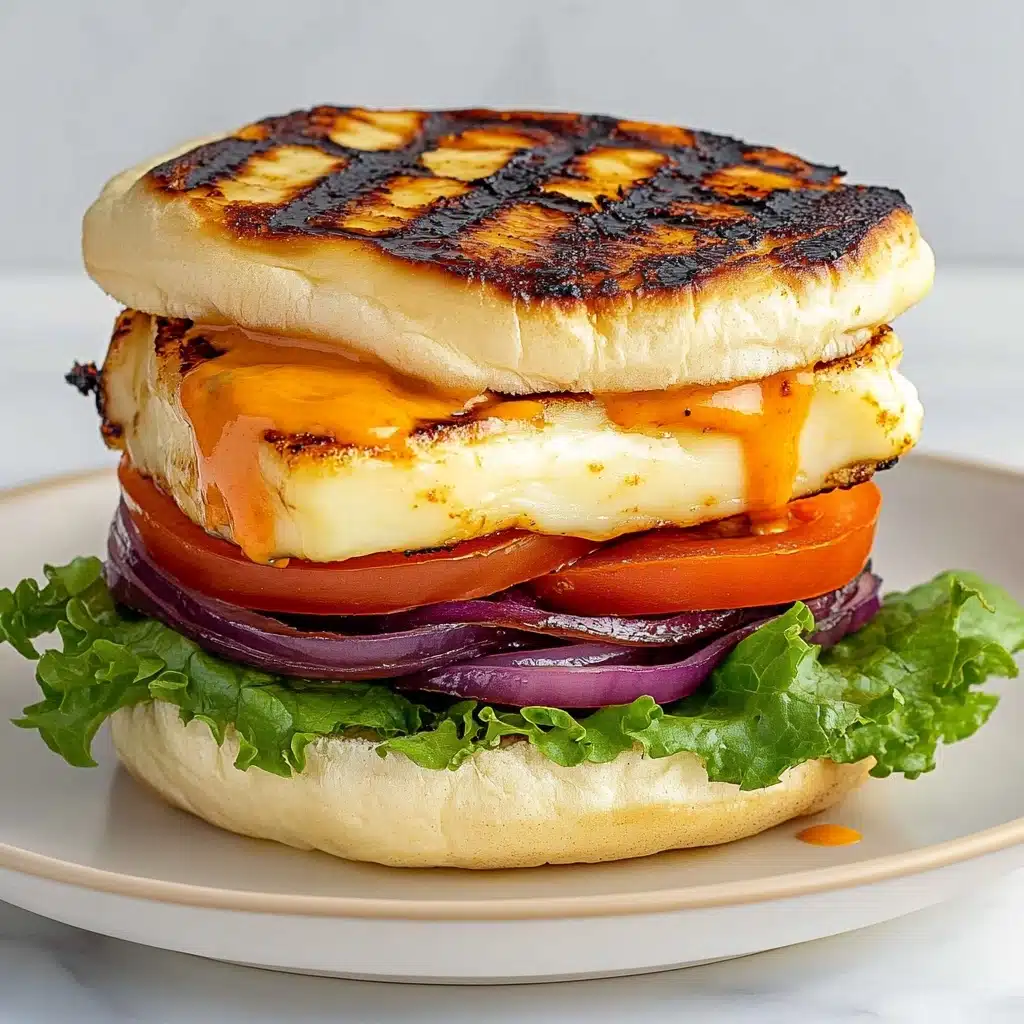 Halloumi Burger (with Smoky Red Pepper Aioli) Recipe - Recipe Image