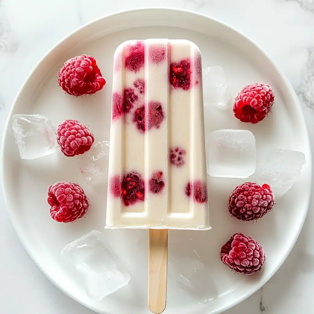 Raspberry Yogurt Popsicles Recipe - Recipe Image