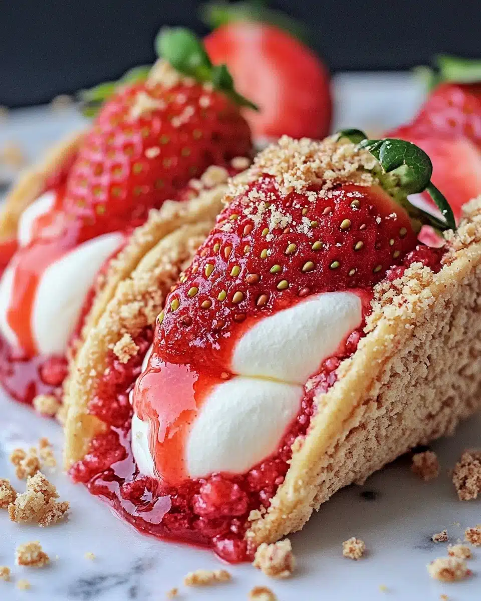 Strawberry Crunch Cheesecake Tacos Recipe