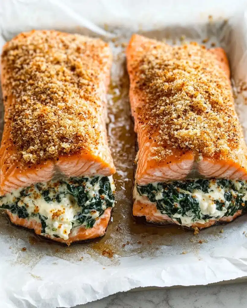 Feta Stuffed Salmon Recipe