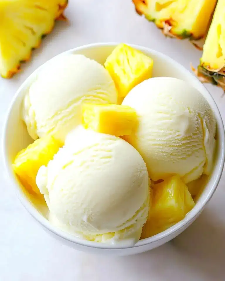 2 Ingredient Pineapple Coconut Sorbet Recipe