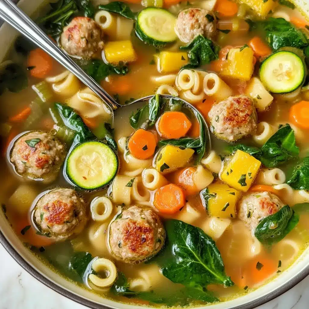 Summer Minestrone with Turkey Meatballs Recipe - Recipe Image