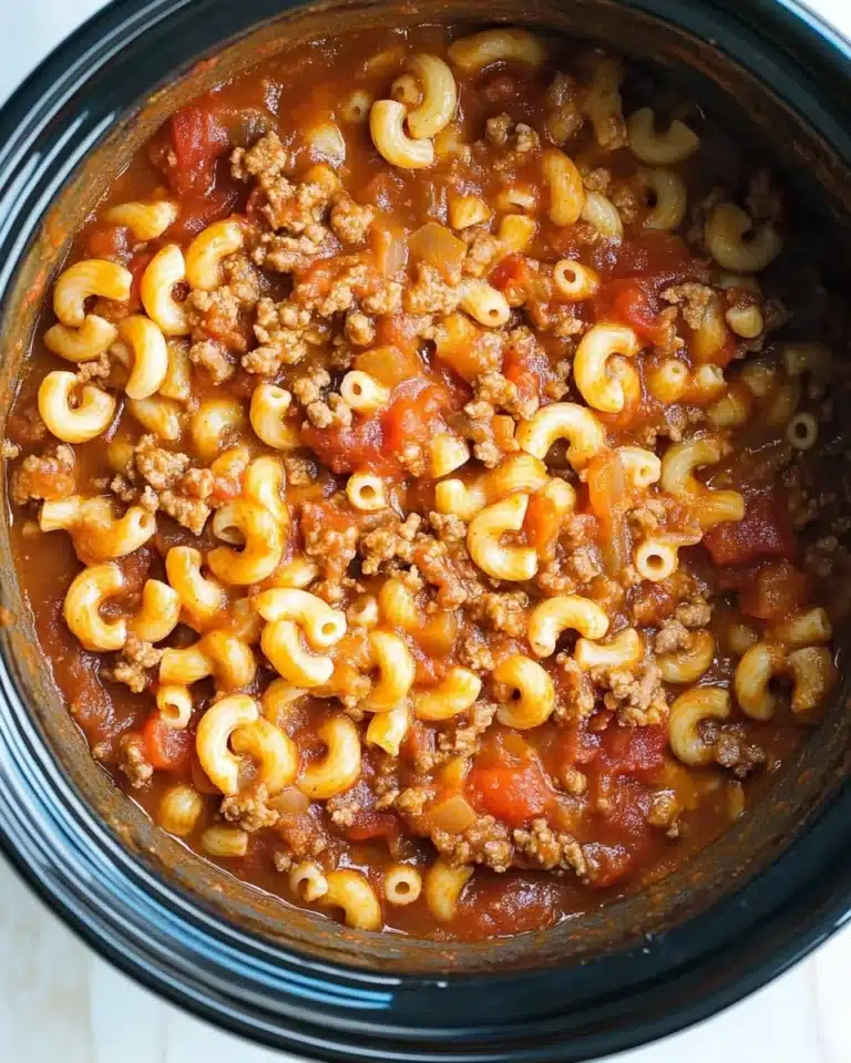 Chili Mac in the Slow Cooker Recipe
