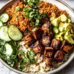 Spicy Chipotle Honey Salmon Rice Salad Recipe
