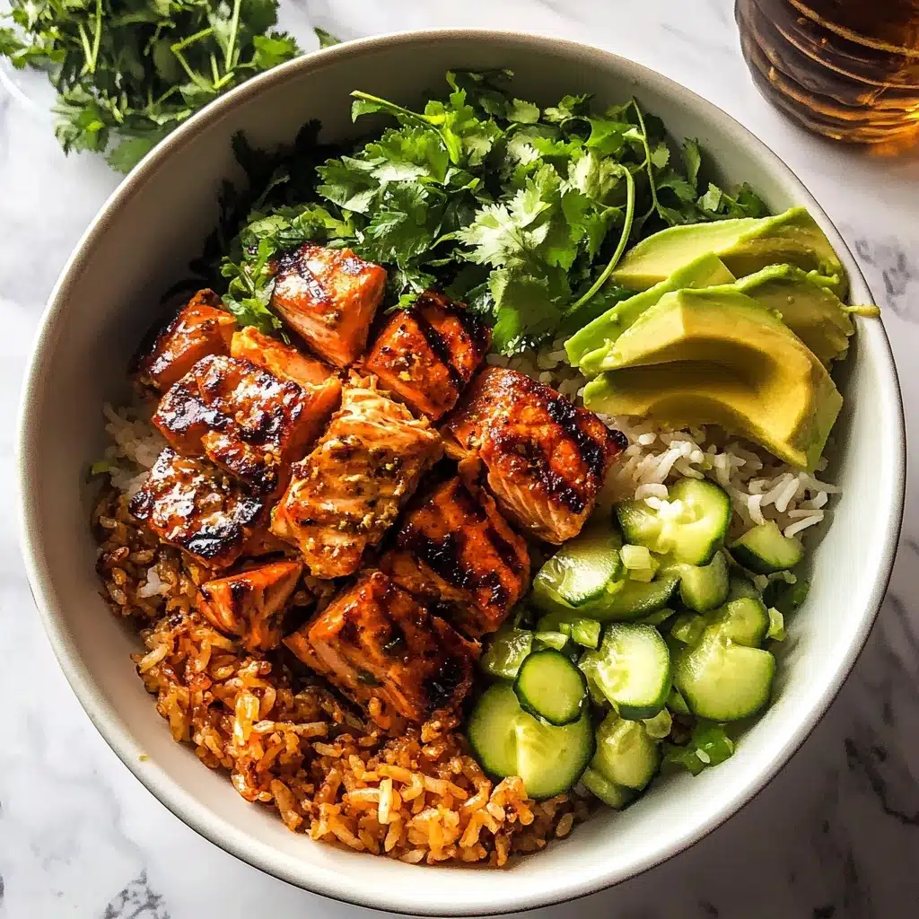 Spicy Chipotle Honey Salmon Rice Salad Recipe - Recipe Image
