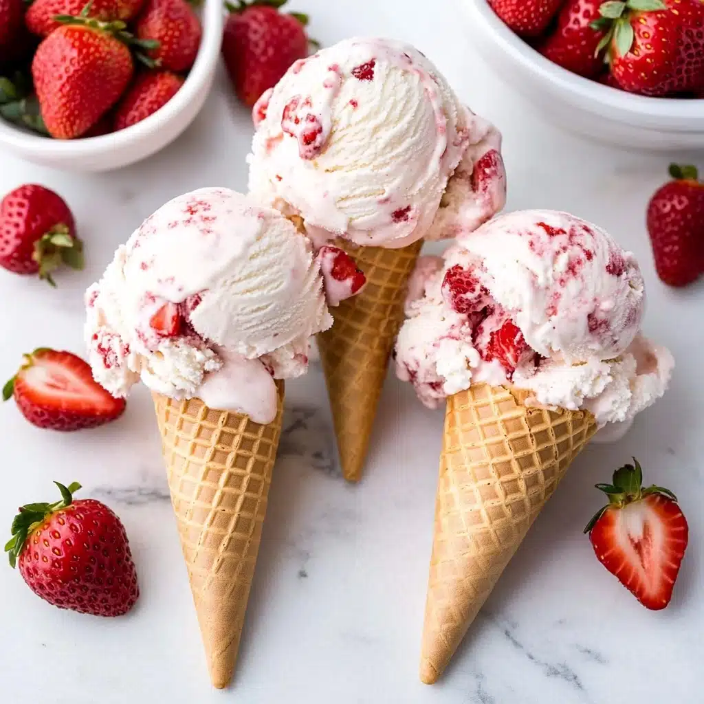 No Churn Strawberry Ice Cream Recipe - Recipe Image