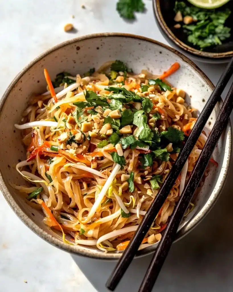 30 Minute Garlic Butter Chicken Pad Thai Recipe