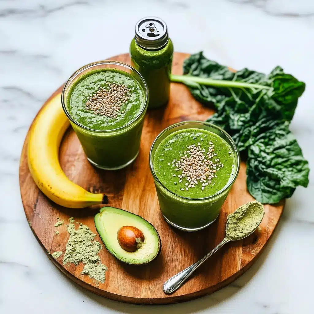 Creamy Avocado Banana Green Smoothie Recipe - Recipe Image