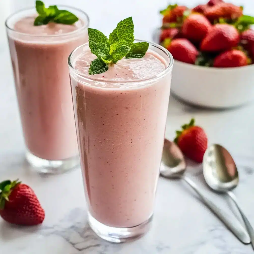 Strawberry Almond Oat Smoothie Recipe - Recipe Image