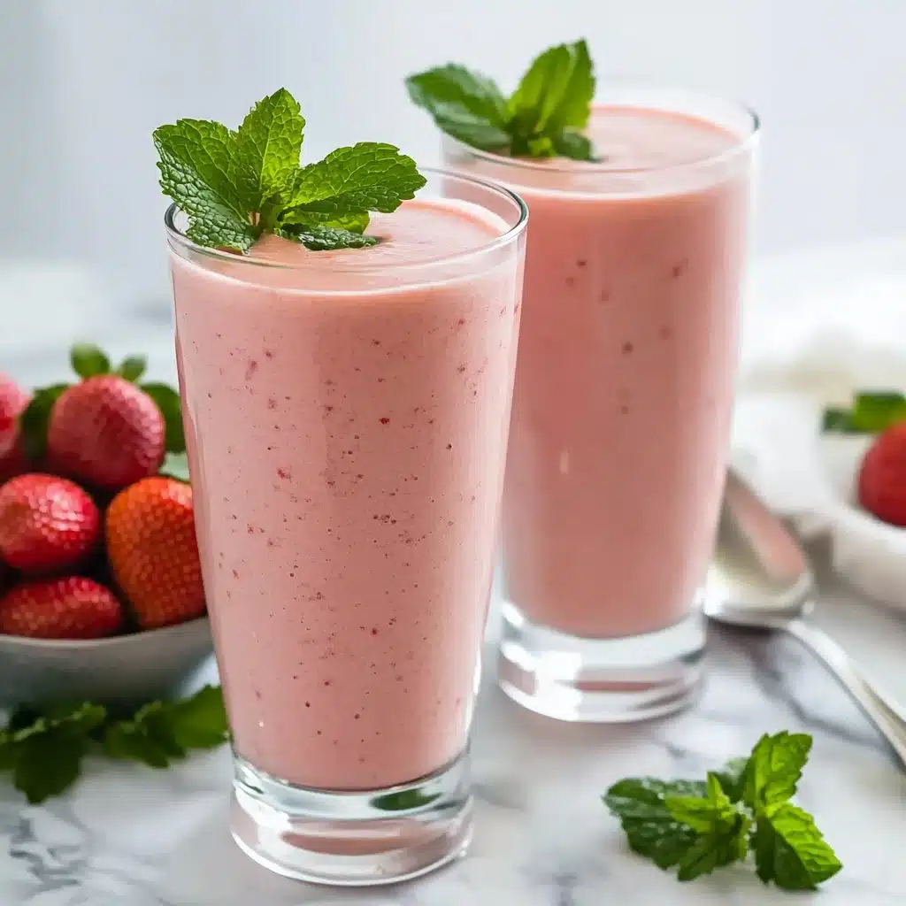 Strawberry Almond Oat Smoothie Recipe - Recipe Image