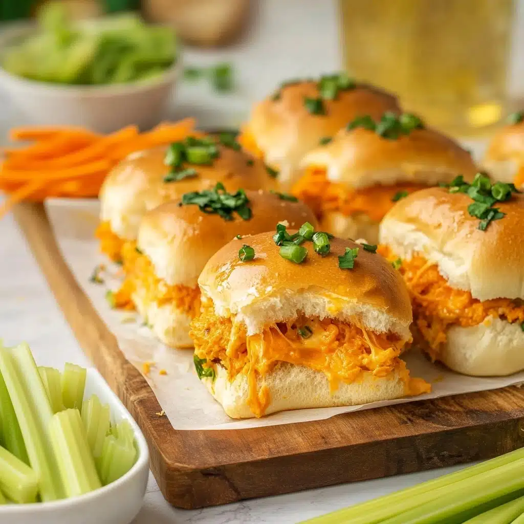 Sheet Pan Buffalo Chicken Sliders Recipe - Recipe Image