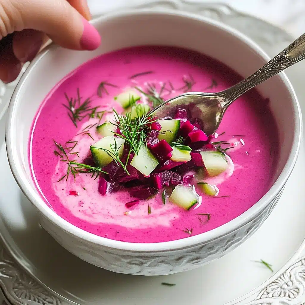 10-Minute Cold Beet Soup (Cold Borscht) Recipe - Recipe Image