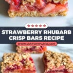 Strawberry Rhubarb Crisp Bars Recipe