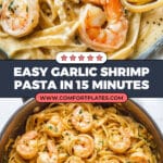 Creamy Garlic Shrimp Pasta Recipe