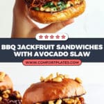 BBQ Jackfruit Sandwiches with Avocado Slaw Recipe