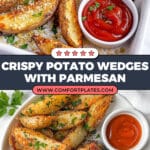 Crispy Parmesan Potato Wedges Recipe