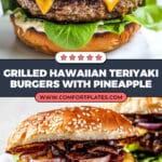 Hawaiian Teriyaki Burgers with Grilled Pineapple Recipe