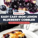 Cast-Iron Lemon Blueberry Cobbler Recipe