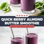 Berry Almond Butter Smoothies Recipe