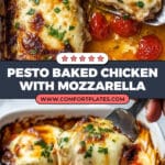 Pesto Baked Chicken with Tomatoes and Mozzarella Recipe