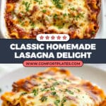 Homemade Three-Cheese Lasagna Recipe