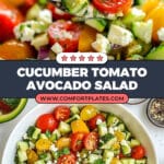 Cucumber Tomato Avocado Salad Recipe