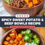 Sweet Potato Beef Bowl with Cottage Cheese Recipe