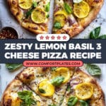 3 Cheese Lemon Basil Pizza Recipe