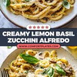 Lemon Basil Zucchini Pasta Alfredo Recipe