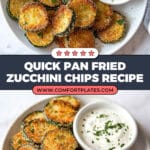 Pan Fried Zucchini Chips Recipe