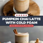 Iced Chai Latte with Pumpkin Cold Foam Recipe