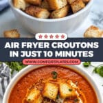 Easy Air Fryer Croutons Recipe