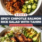 Spicy Chipotle Honey Salmon Rice Salad Recipe