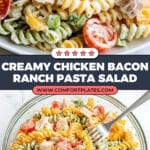 Chicken Bacon Ranch Pasta Salad Recipe