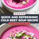 10-Minute Cold Beet Soup (Cold Borscht) Recipe