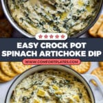 Crock Pot Spinach Artichoke Dip Recipe