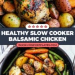 Slow Cooker Brown Sugar Balsamic Chicken and Vegetables Recipe