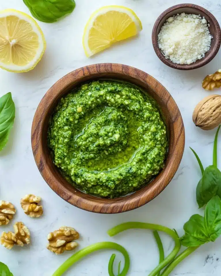 5 Minute Garlic Scape Pesto (with walnuts!) Recipe