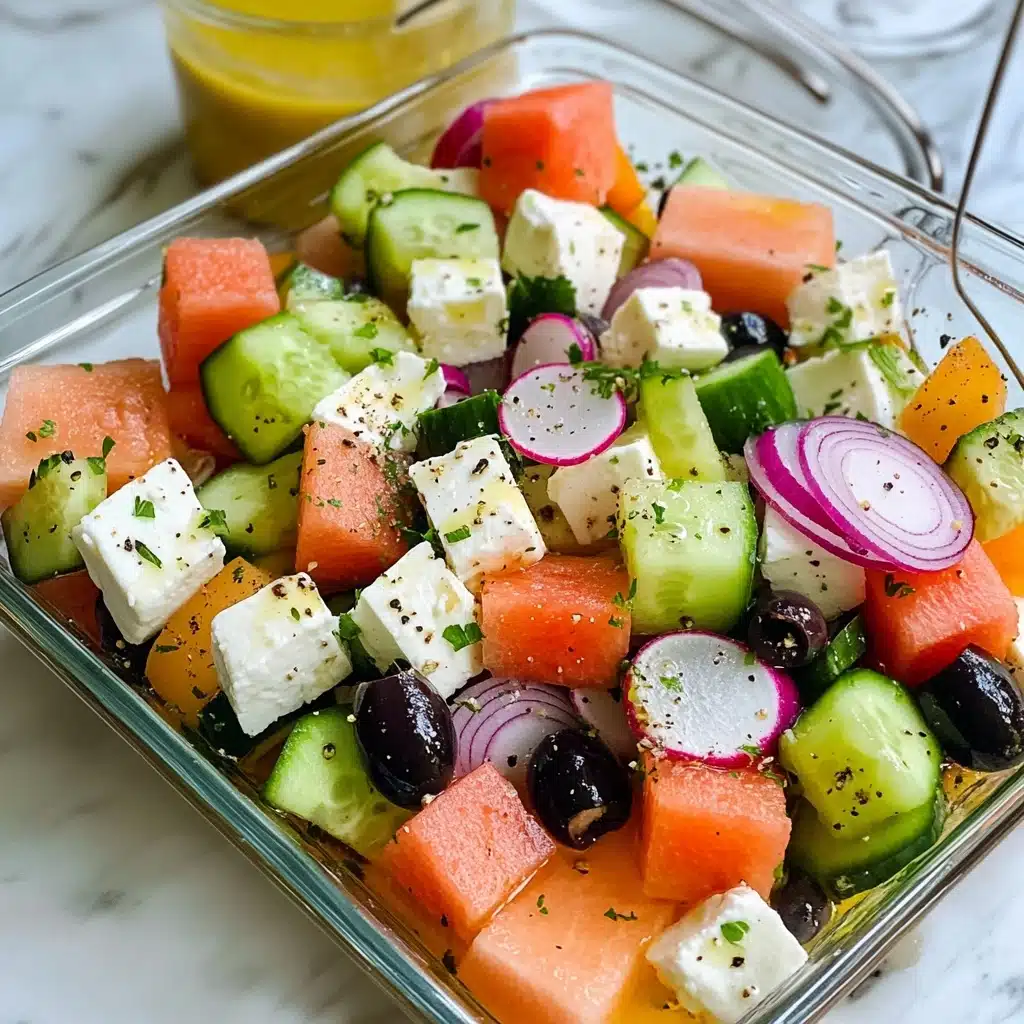 Melon and Feta Tetris Salad Recipe - Recipe Image